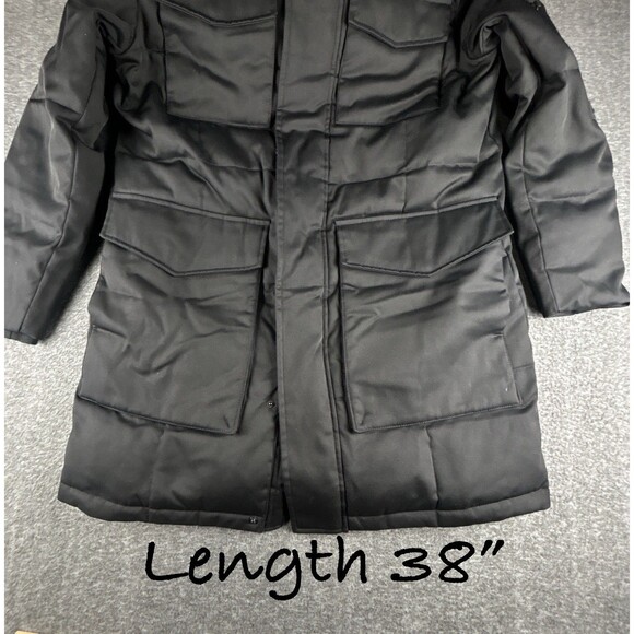 Karl Lagerfeld Paris Down Parka Mens Sz L Black Faux Fur Lined NWOT MSRP $695 - Picture 14 of 15